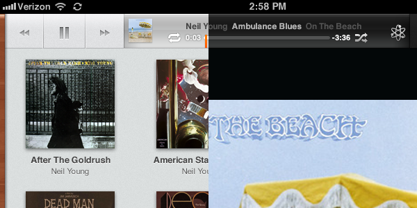 Web элементы - iOS5 iPad Music App