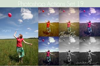 Стили и градиенты - Photoshop Actions 19 (zip)