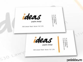 PSD исходники - ideas визитка в PSD