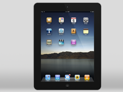Иллюстрации - iPad 2 в PSD