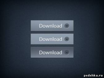 PSD исходники - Minimal Download Buttons