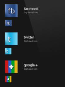 PSD исходники - Facebook, twitter and google+ icons