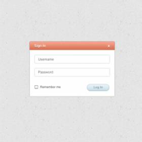 PSD исходники - Sign in box